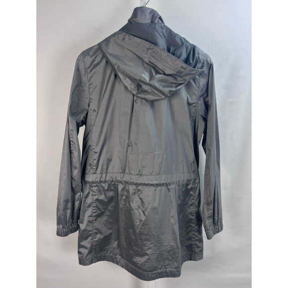 Ralph Lauren Polo Golf PGA Windbreaker Jacket Women Large Hoodie Zip Silver SZ M - Picture 9 of 12